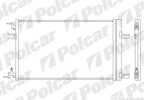 Радиатор кондиционера POLCAR 5511K8C2S (фото 1)