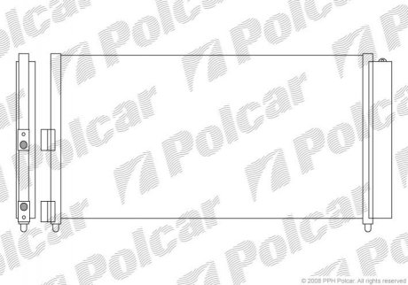Радіатор кондиціонера Fiat Doblo 1.3-1.9 JTD 01- POLCAR 3022K8C5