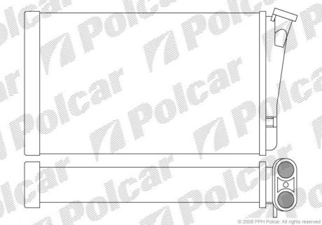Теплообмінник (опал. салону) Opel Omega B 94-00 POLCAR 5527N8-1