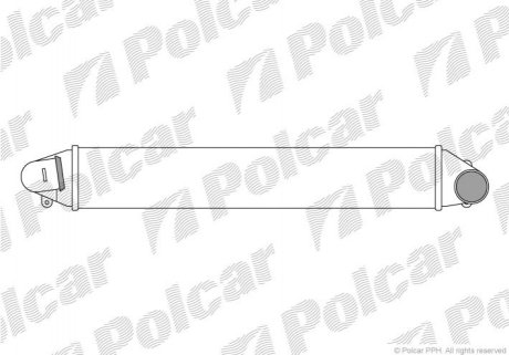 Радіатор інтеркулера Ford Galaxy/Seat Alhambra/VW Sharan 1.8T 20V/1.9Tdi 95- POLCAR 9550J8-2