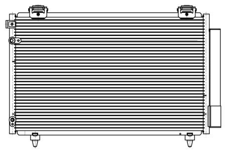 Радиатор кондиционера с ресивером Toyota Avensis (03-) 1.6i/1.8i/2.0D LUZAR LRAC 1909