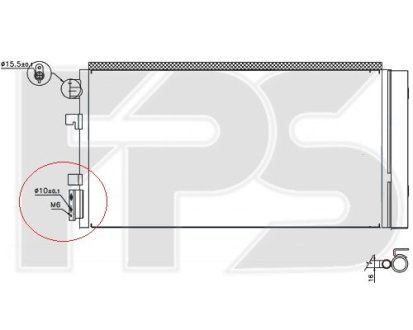 Конденсатор кондиціонера FPS FP 56 K799 (фото 1)