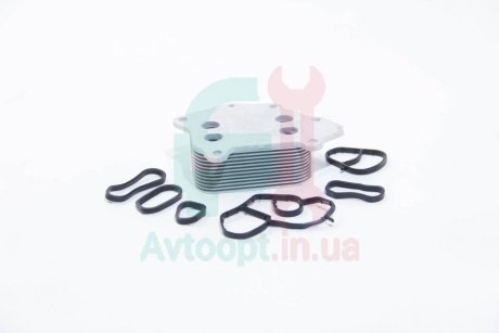 Радиатор масляный Citroen Berlingo/Peugeot Partner 1.6 HDI 05- (теплообменник) (с прокладками) AutoTechteile 512 0408 (фото 1)