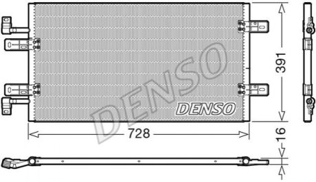 Радіатор кондиціонера OPEL VIVARO (E7) 06-н.., RENAULT TRAFIC II 06- Denso DCN20019
