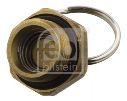 Клапан для слива воды с тяговым кольцом и кольцом круглого сечения FEBI 103098 (фото 1)