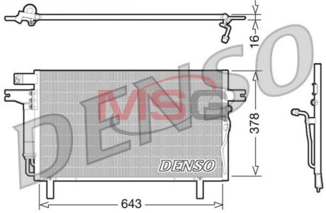Радиатор кондиционера Denso DCN46016