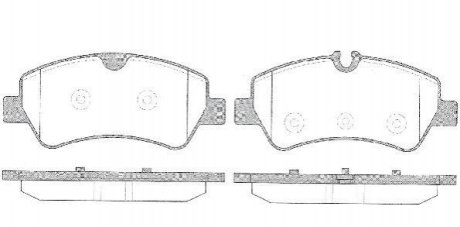 Колодки дискові гальмові, задні, 2.2TDCi, FORD Custom 12- (тип Bosch) WOKING P14213.00