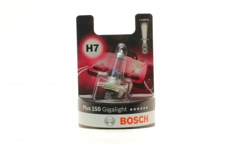 Лампа H7 55W 12V Gigalight Plus 150 блистер - кратн. 20 шт Bosch 1 987 301 137