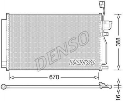 Радиатор кондиционера Denso DCN15002