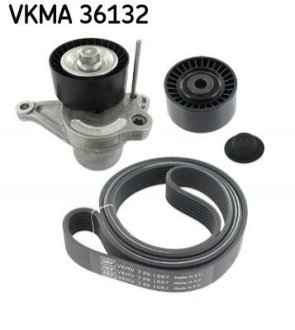 Ремень поликлиновой, комплект (ролики + ремень) SKF VKMA 36132