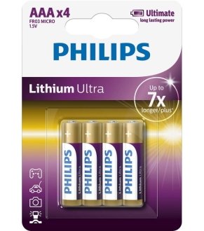 Батарейки цилиндрические, литиевые 1 PHILIPS FR03LB4A/10