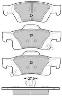 Колодки тормозные задние FBP-1941 Fremax FBP1941 (фото 1)