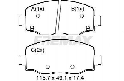 Колодки тормозные задние FBP-0176 Fremax FBP0176