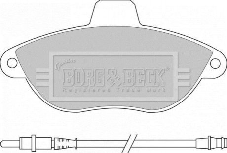 - Гальмівні колодки до дисків BORG & BECK BBP1461 (фото 1)