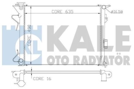 Радиатор охлаждения Hyundai Grandeur, Sonata V, Kia Magentis OTO R Kale Oto Radyator (Турция) 369800 (фото 1)