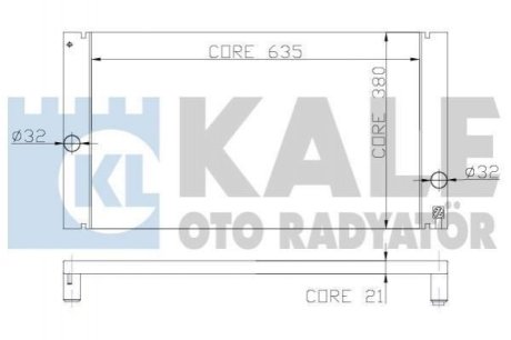 KALE VOLVO Радиатор охлаждения C30/70 II,S40 II,V50 2.0/2.5 04- KALE Kale Oto Radyator (Турция) 352800
