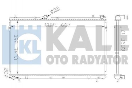 HYUNDAI Радиатор охлаждения Coupe,Lantra II 1.5/2.0 96- Kale Oto Radyator (Турция) 372400 (фото 1)
