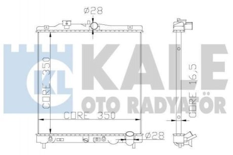 KALE HONDA Радиатор охлаждения Civic V,VI,HR-V 1.3/1.6 91- KALE Kale Oto Radyator (Турция) 368900