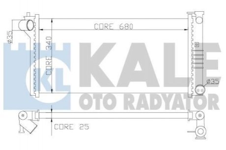 MAZDA Радиатор охлаждения Mazda 626 IV,V 1.8/2.0 91- Kale Oto Radyator (Турция) 359600 (фото 1)