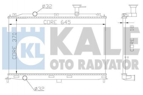 Радіатор охолодження Accent 1.4/1.6 (06-) МКПП/АКПП KALE OTO RADYATOR KALE OTO RADYATOR Kale Oto Radyator (Турция) 358000