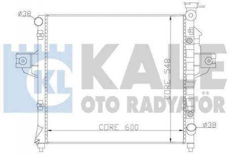 KALE JEEP Радиатор охлаждения Grand Cherokee II 4.7 99- KALE Kale Oto Radyator (Турция) 342085