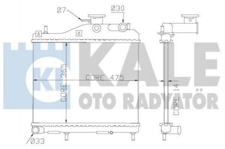 HYUNDAI Радиатор охлаждения Accent II 1.5CRDi 02- Kale Oto Radyator (Турция) 358200 (фото 1)