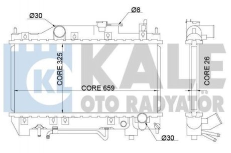 TOYOTA Радиатор охлаждения с АКПП Avensis 2.0 97- Kale Oto Radyator (Турция) 342190 (фото 1)