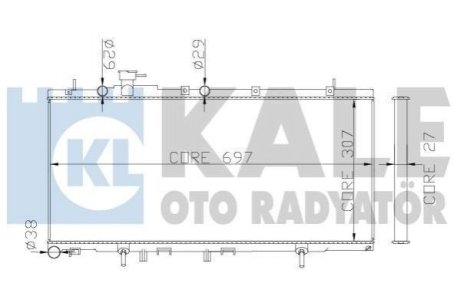 KALE SUBARU Радиатор охлаждения с АКПП Outback 3.0 00- KALE Kale Oto Radyator (Турция) 342115