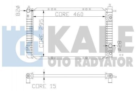 DAEWOO Радиатор охлаждения Matiz 0.8 98- (АКПП) Kale Oto Radyator (Турция) 342260 (фото 1)