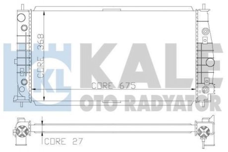CHRYSLER Радиатор охлаждения 300M 2.7/3.5 99- Kale Oto Radyator (Турция) 341935 (фото 1)