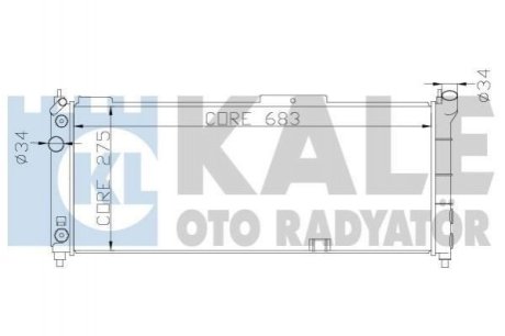 OPEL Радиатор охлаждения Combo,Corsa B 1.2/1.6 Kale Oto Radyator (Турция) 371100 (фото 1)