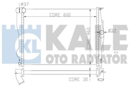 BMW Радиатор охлаждения 1/3 E90,X1 E84 2.0/3.0 Kale Oto Radyator (Турция) 348700 (фото 1)