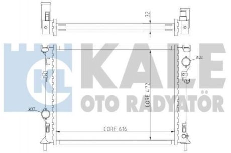 CHRYSLER Радиатор охлаждения 300C 2.7/5.7 04- Kale Oto Radyator (Турция) 341940 (фото 1)