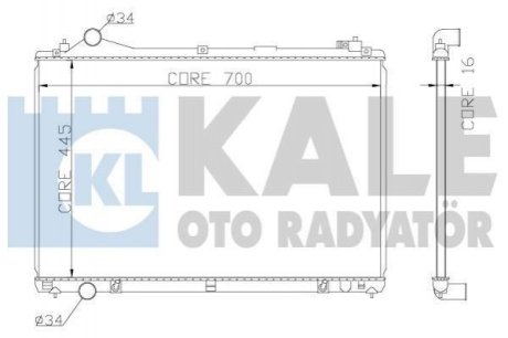NISSAN Радиатор охлаждения Pathfinder 3.3 97- Kale Oto Radyator (Турция) 362600 (фото 1)
