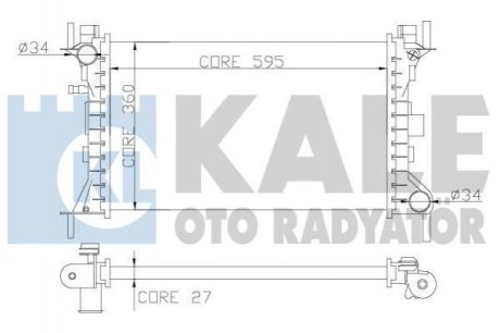 FORD Радиатор охлаждения Focus 1.8DI/TDCi 99- Kale Oto Radyator (Турция) 349700 (фото 1)