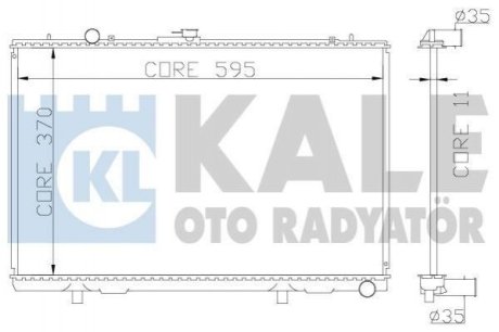 Радіатор охолодження Mitsubishi L 200 Kale Oto Radyator (Турция) 362200 (фото 1)