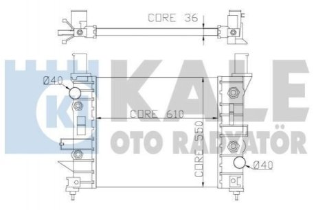 DB Радиатор охлаждения ML W163 2.3/5.5 98- Kale Oto Radyator (Турция) 351200 (фото 1)