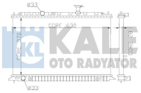 KIA Радиатор охлаждения Rio II 1.4/1.6 05- Kale Oto Radyator (Турция) 359100 (фото 1)