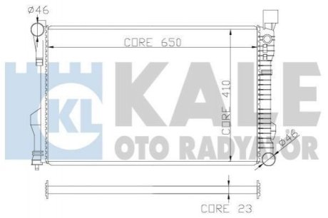 DB Радиатор охлаждения W203 1.8/5.5 00- Kale Oto Radyator (Турция) 360600 (фото 1)