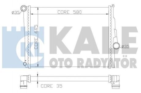 BMW Радиатор охлаждения 3 E46 1.6/3.0 Kale Oto Radyator (Турция) 354400 (фото 1)
