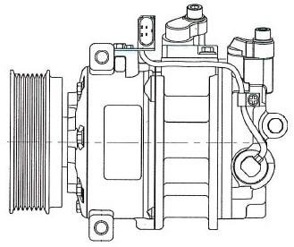 Компрессор кондиционера для а/м Volkswagen Touareg (02-)/Audi Q7 (06-) 3.6FSi LUZAR LCAC 1858 (фото 1)