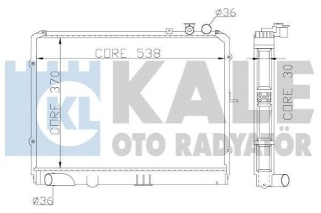 KALE KIA Радиатор охлаждения Carens II,Pregio 2.0CRDi/2.7D 97- KALE OTO RADYATOR Kale Oto Radyator (Турция) 369900