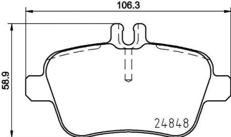 Колодки тормозные дисковые задние Infiniti Q30 (15-) Nisshinbo NP2079 (фото 1)
