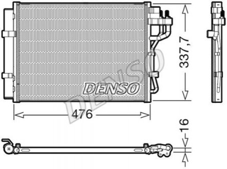 Радиатор кондиционера Denso DCN41023