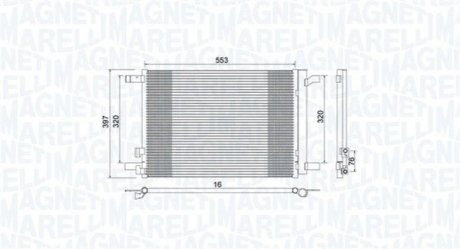 Радіатор кондиціонера MM BC964 MAGNETI MARELLI 350203964000 (фото 1)