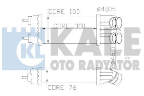 CITROEN Интеркулер C2/3,Peugeot 1007,207 1.6HDI 05- Kale Oto Radyator (Турция) 343700 (фото 1)