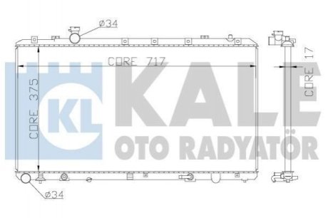 Радіатор охолодження Fiat Sedici, Suzuki Sx4 Radiator Kale Oto Radyator (Турция) 342120 (фото 1)