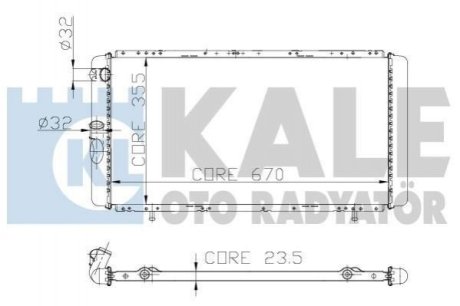 KALE RENAULT Радиатор охлаждения R21,Espace I 1.9D/2.2 KALE OTO RADYATOR Kale Oto Radyator (Турция) 208500
