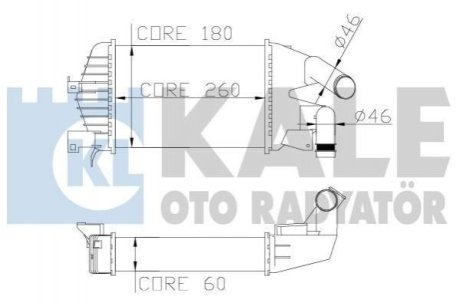 OPEL Интеркулер Astra H,Zafira B 1.3/1.9CDTI Kale Oto Radyator (Турция) 345800 (фото 1)