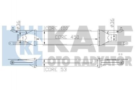 FIAT Интеркулер Grande Punto,Punto 1.3d 05- Kale Oto Radyator (Турция) 345400 (фото 1)